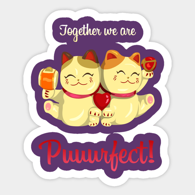 Puuurfect Couple Sticker by AnishaCreations